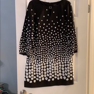 Tahari black and white dress